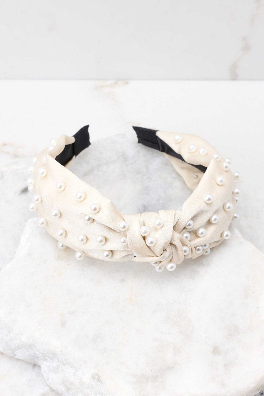 Accessories Red Dress Hair Accessories | In A Knot Headband Ivory