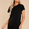 Clothing Z Supply Mini Dresses | Modern Crew Slub Tee Dress Black