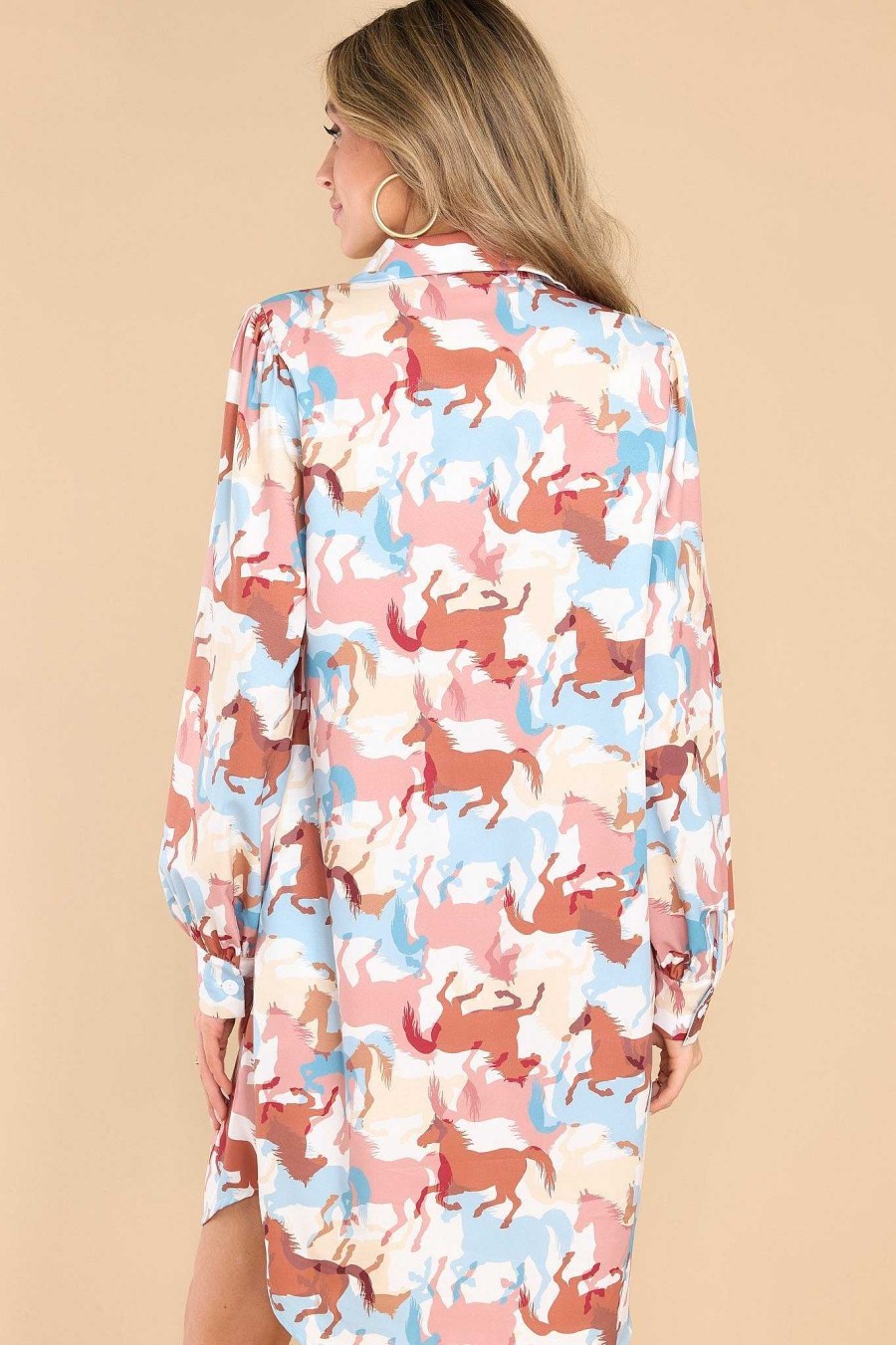 Clothing Red Dress Mini Dresses | Chase The Wind Multi Print Dress White