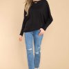 Clothing Red Dress Casual Tops | Take The Long Road Top Black