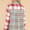 Clothing Red Dress Casual Tops | Lively Rendezvous Multi Plaid Top Cranberry