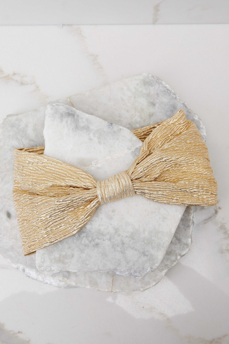 Accessories Red Dress Hair Accessories | Fun Hair Don'T Care Headband Gold