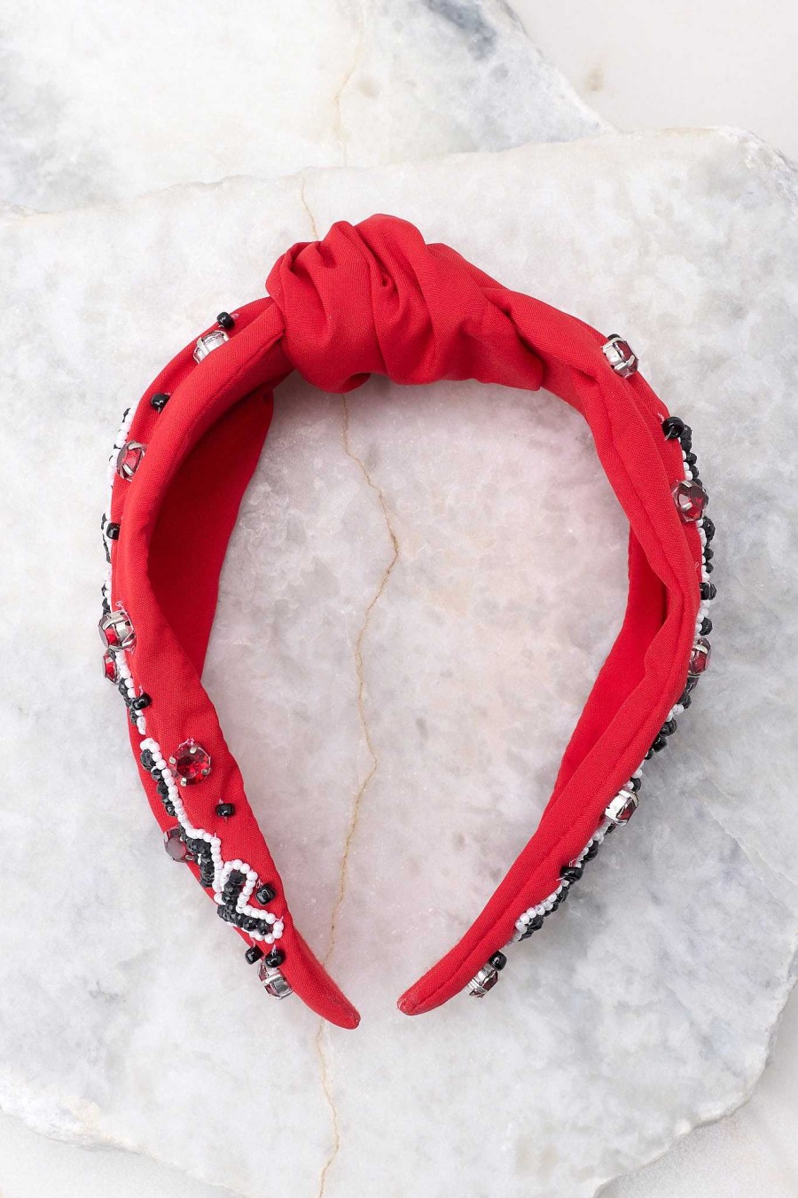 Accessories Red Dress Hair Accessories | Southern And Sweet Red And Black Headband Multi