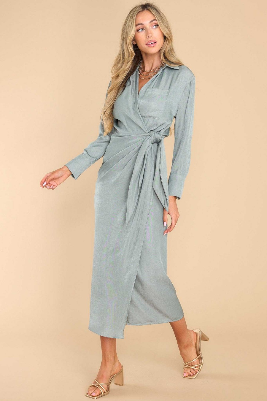 Clothing Red Dress Midi Dresses | A Calming Way Maxi Dress Olive