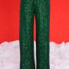 Clothing Red Dress Two Piece Sets | Call Me What You Want Sequin Pants Hunter Green