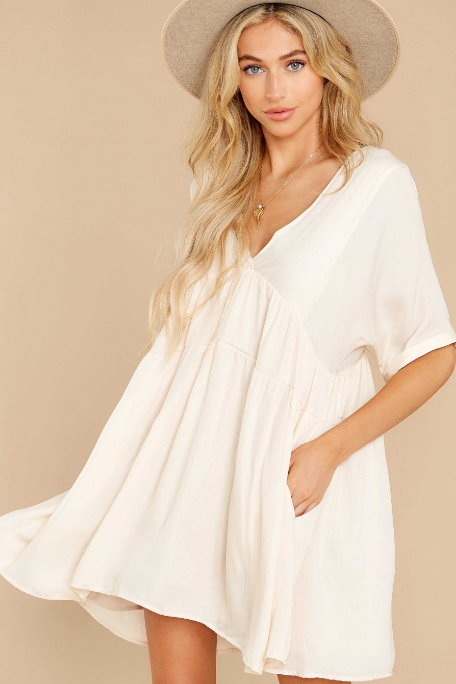 Clothing Red Dress Mini Dresses | Freedom Falls Dress Cream