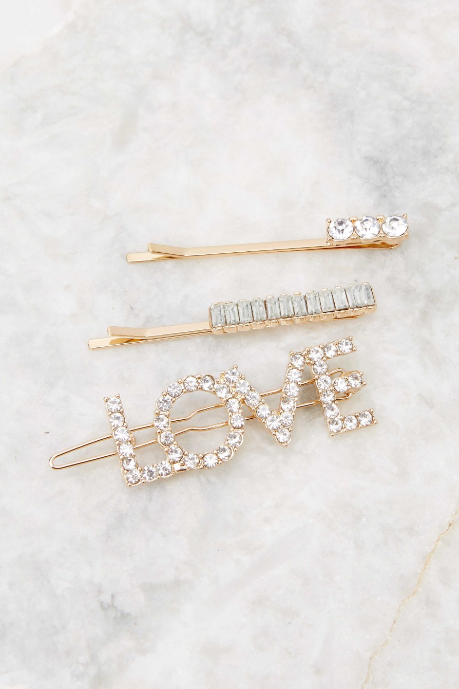 Accessories Red Dress Hair Accessories | Give Me Love Hair Pins Gold