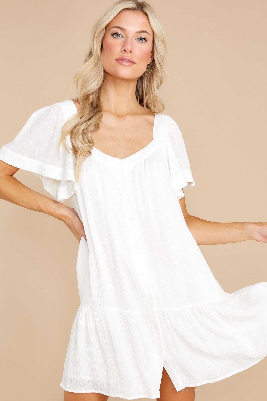Clothing Red Dress Mini Dresses | Small Details Dress White