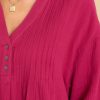 Clothing Red Dress Mini Dresses | So Blissful Gauze Dress Dark Fuchsia