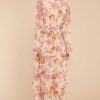 Clothing Aura Maxi Dresses | It'S Our Thing Floral Print Maxi Dress Blush