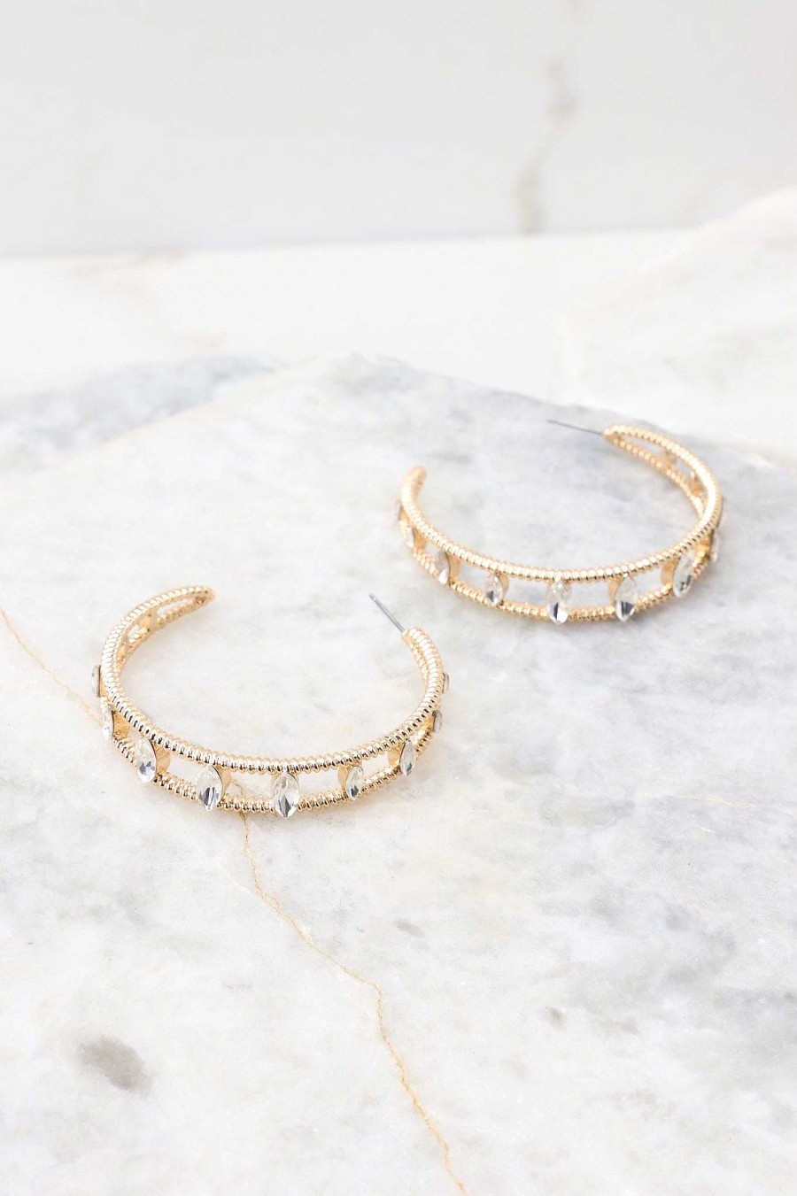 Jewelry Red Dress | Immediate Yes Hoop Earrings Gold