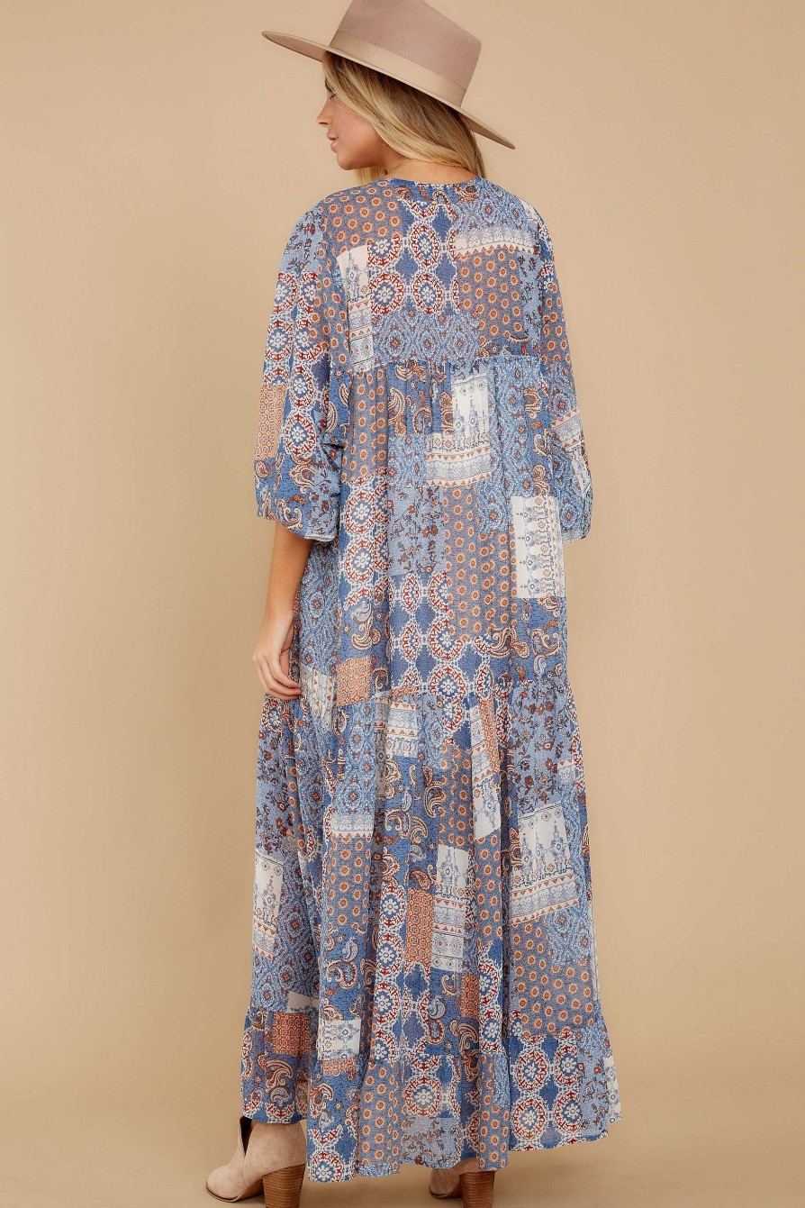 Clothing Red Dress Maxi Dresses | Hello To You Multi Maxi Dress Blue