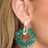 Jewelry Red Dress | Regal Elegance Earrings Green