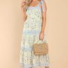 Clothing Red Dress Midi Dresses | Botanical Bliss Multi Floral Print Maxi Sage