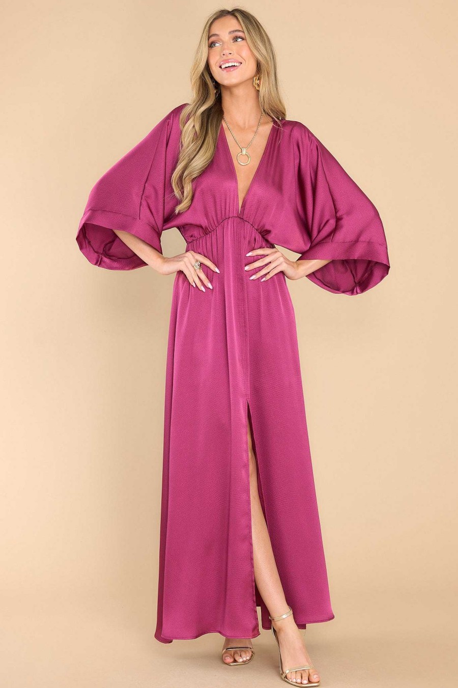 Clothing Red Dress Maxi Dresses | Glowing Reveal Maxi Dress Burgundy