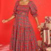 Clothing Aura Maxi Dresses | All Is Calm Plaid Maxi Dress Red