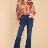 Clothing Aura Blouses & Shirts | Escaping Reality Multi Patchwork Print Top Rust