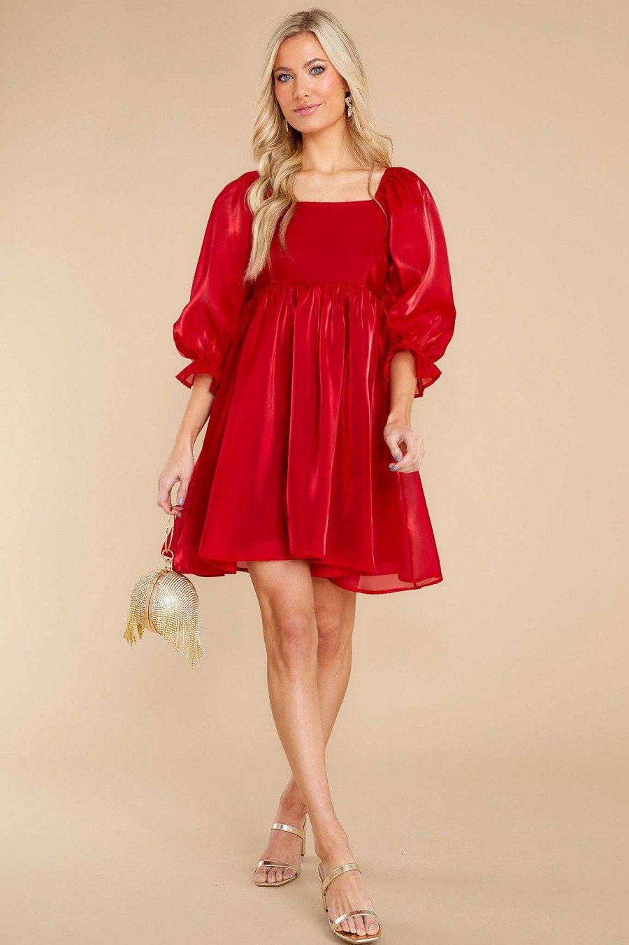 Clothing Red Dress Mini Dresses | Madly In Love Ruby Dress Red