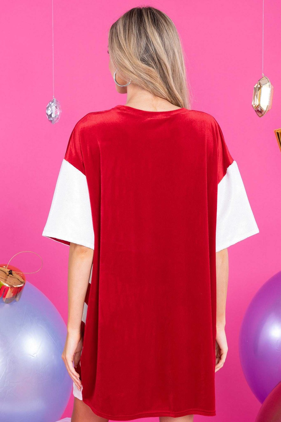 Clothing Red Dress Mini Dresses | Cup Of Cheer Multi Stripe Dress Red