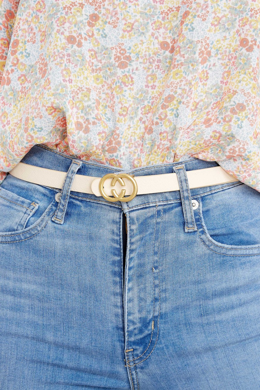 Accessories Red Dress Belts | Open Up Belt Ivory