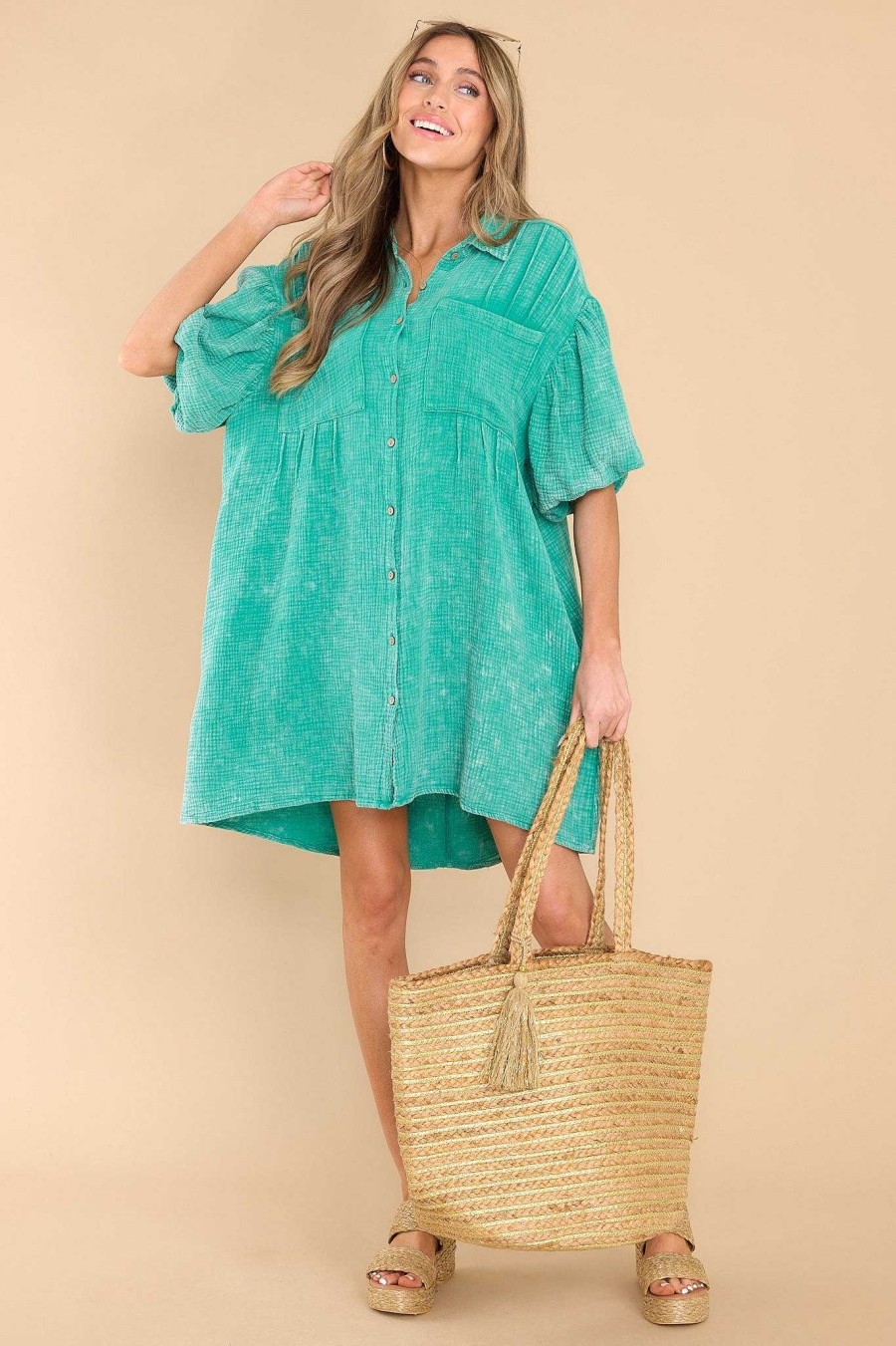 Clothing Red Dress Mini Dresses | All This Love Dress Kelly Green