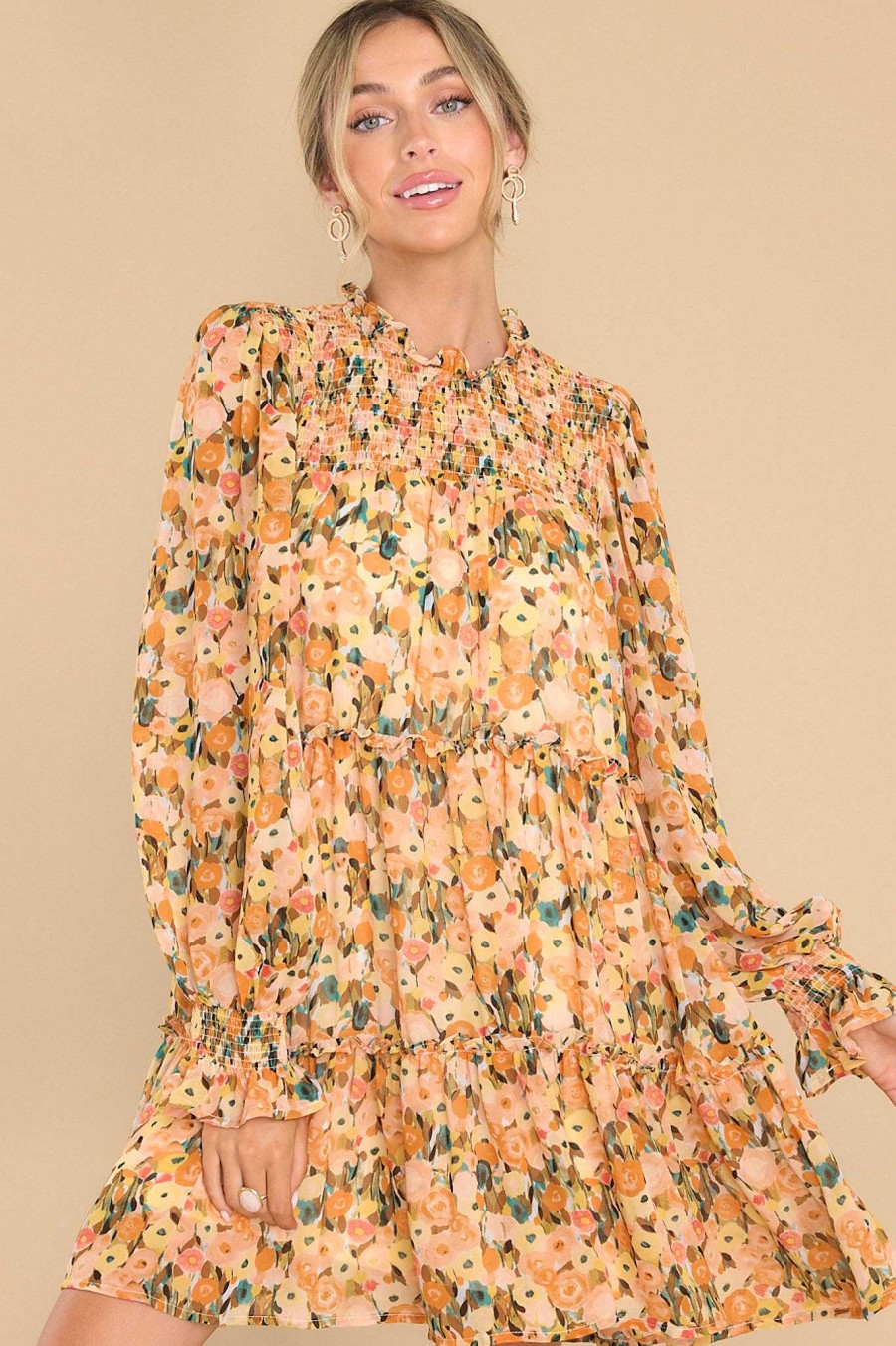 Clothing Red Dress Mini Dresses | Romance Everywhere Floral Print Dress Honey