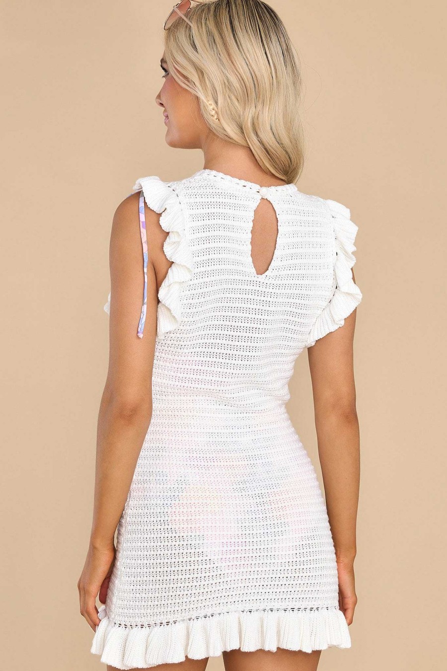 Clothing Red Dress Mini Dresses | Claim To Fame Cover Up Ivory