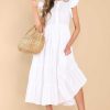 Clothing Red Dress Midi Dresses | Beyond Compare Midi Dress White