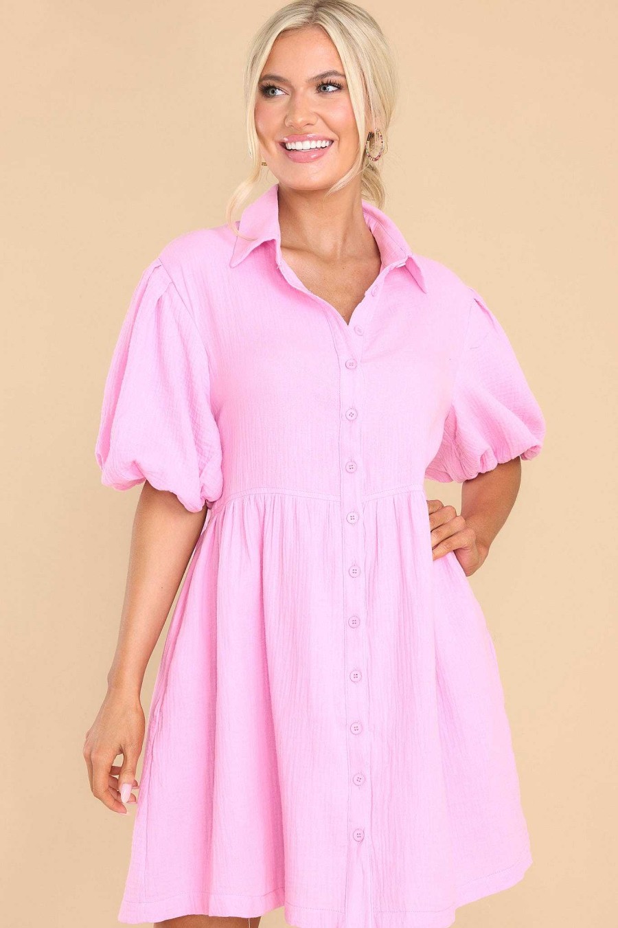 Clothing Red Dress Mini Dresses | Feeling So Free Dress Pink