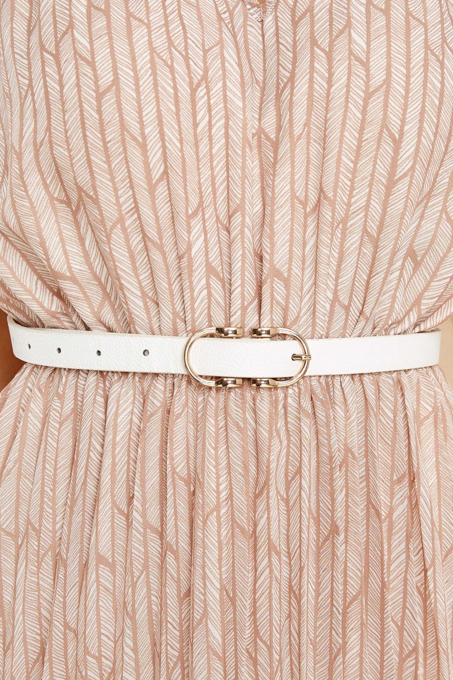 Accessories Red Dress Belts | Ready Set Pounce Belt White