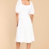 Clothing Red Dress Midi Dresses | Forever With You Midi Dress White