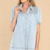 Clothing Red Dress Mini Dresses | Catch The Spirit Dress Light Denim