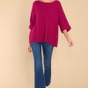 Clothing Red Dress Casual Tops | Totally Trendy Magenta Top Pink