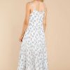 Clothing Red Dress Midi Dresses | New Opportunity And White Floral Print Midi Dress Blue