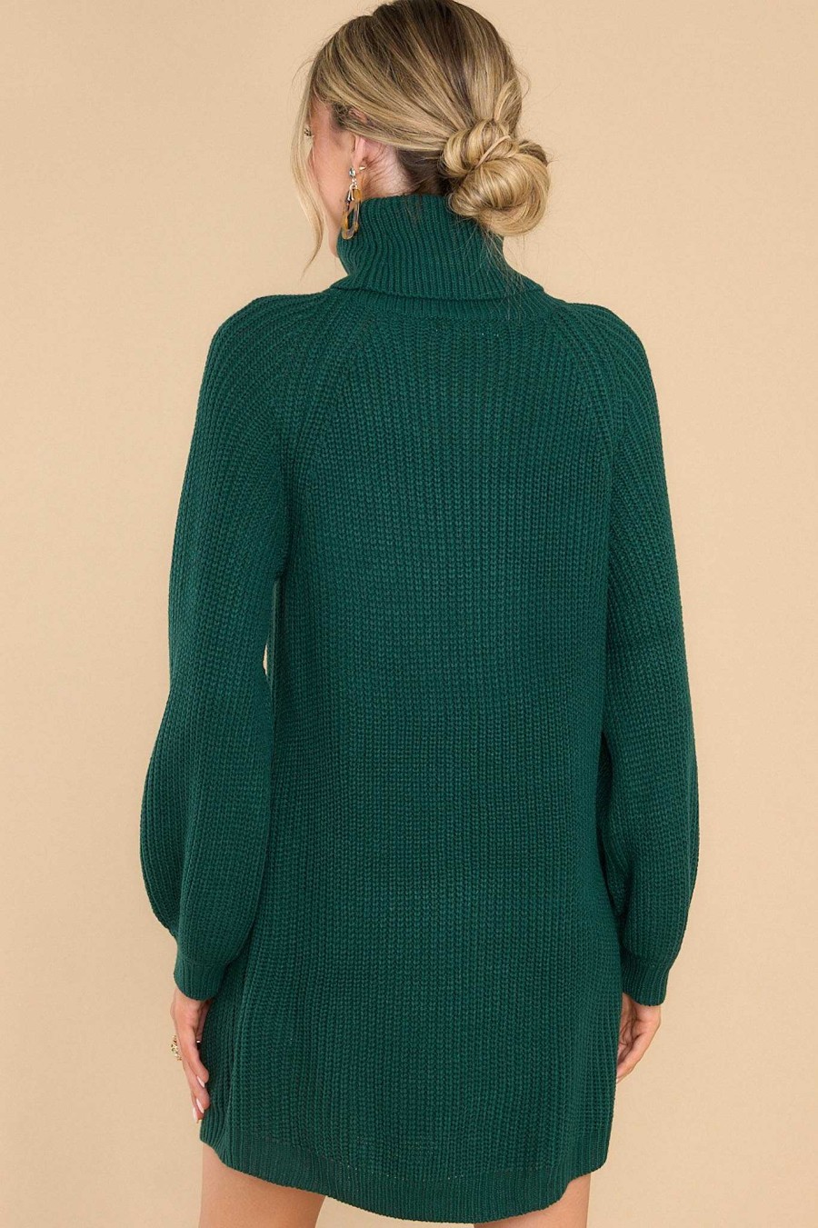Clothing Red Dress Mini Dresses | On My Way Up Sweater Dress Green