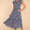 Clothing Red Dress Midi Dresses | Anything You Want Floral Dress Navy