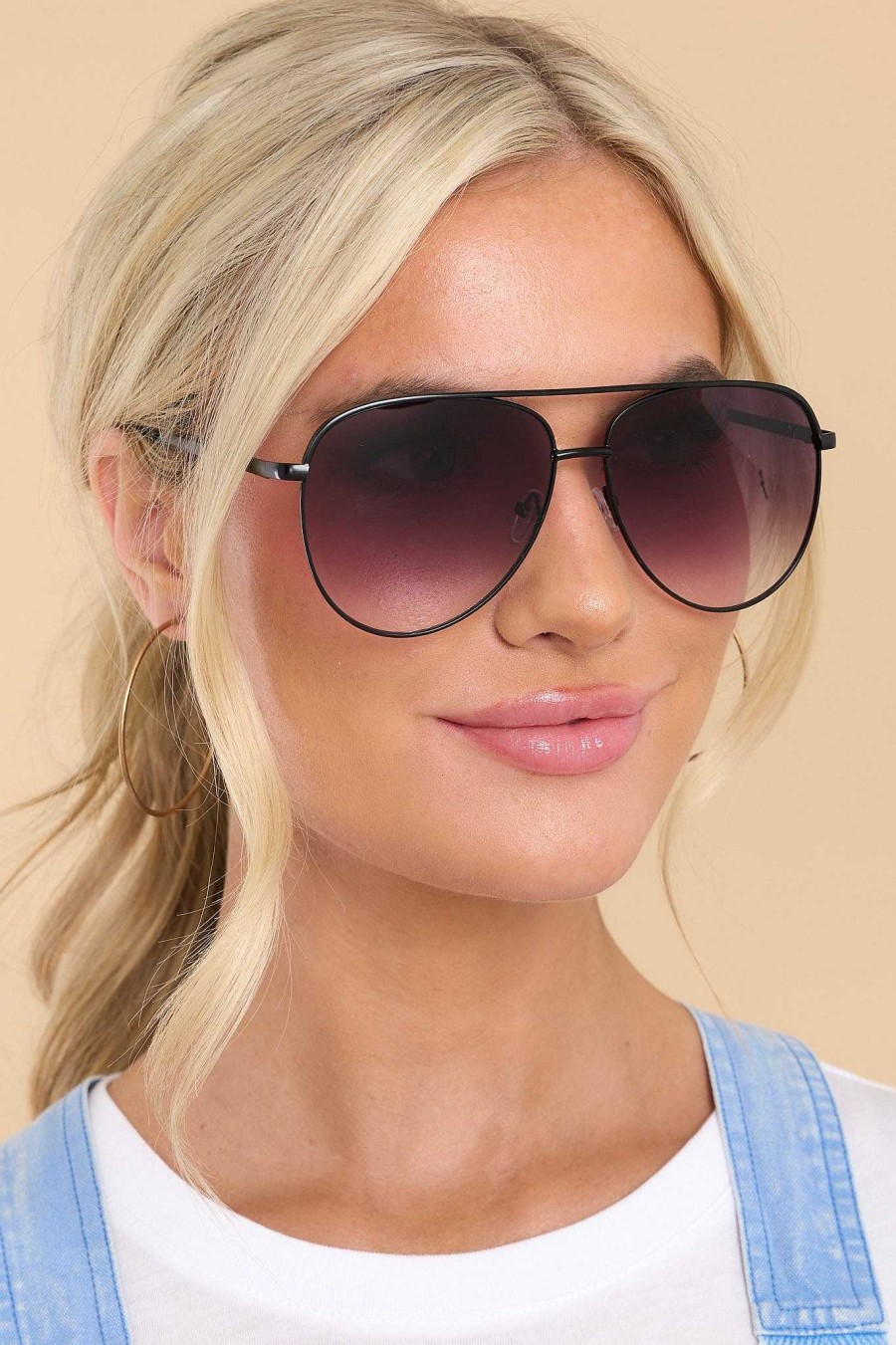 Accessories Red Dress Sunglasses | Shades Of Summer Gradient Sunglasses Black
