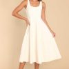 Clothing Red Dress Midi Dresses | Nice To See You Midi Dress Ivory