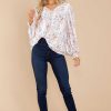 Clothing Red Dress Blouses & Shirts | Instant Attraction And Pink Floral Print Top Ivory
