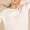 Clothing Red Dress Sweatshirts & Hoodies | It'S Cozy Season Sweatshirt Oatmeal