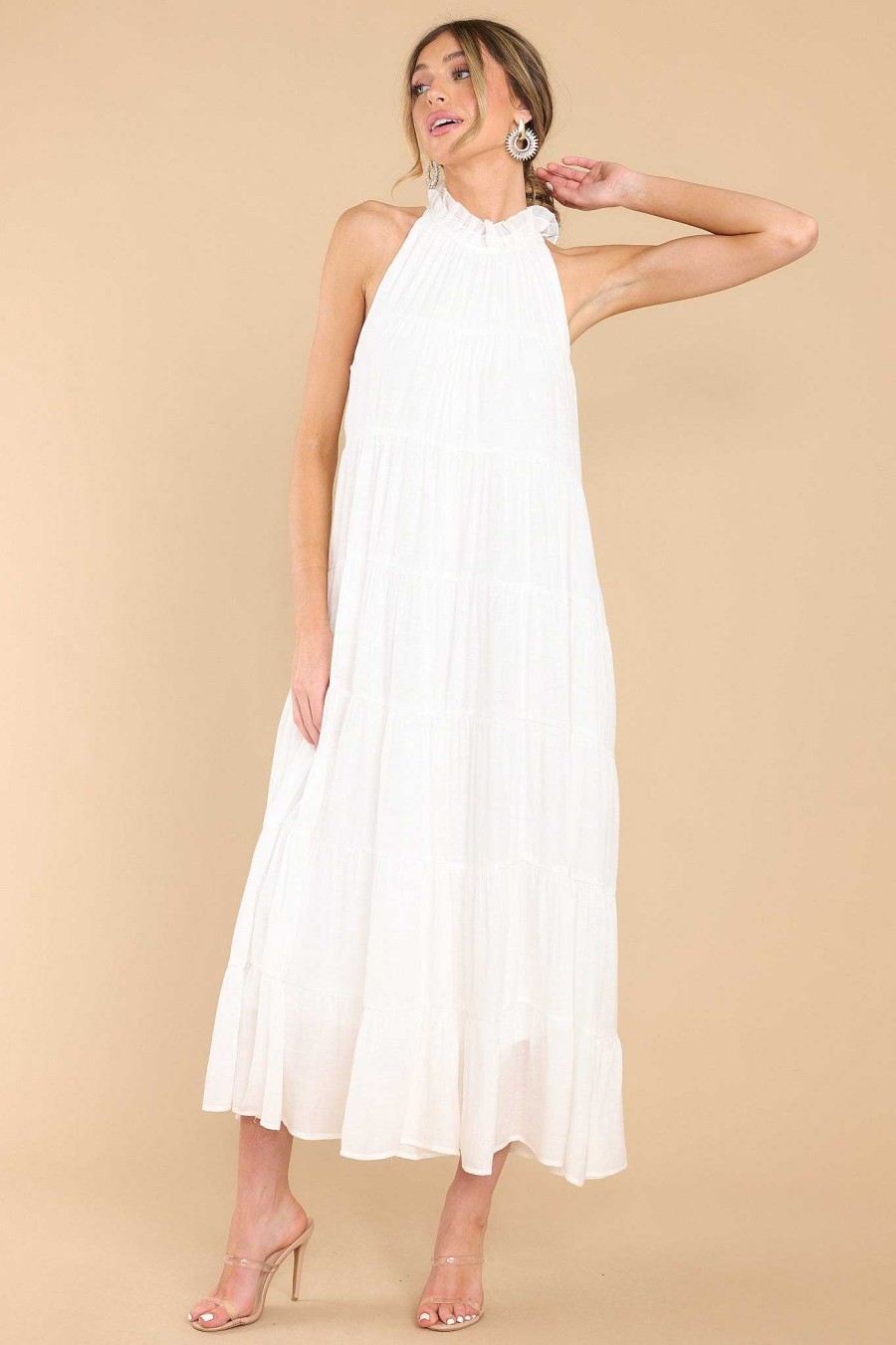 Clothing Red Dress Maxi Dresses | Take Me Dancing Maxi Dress White