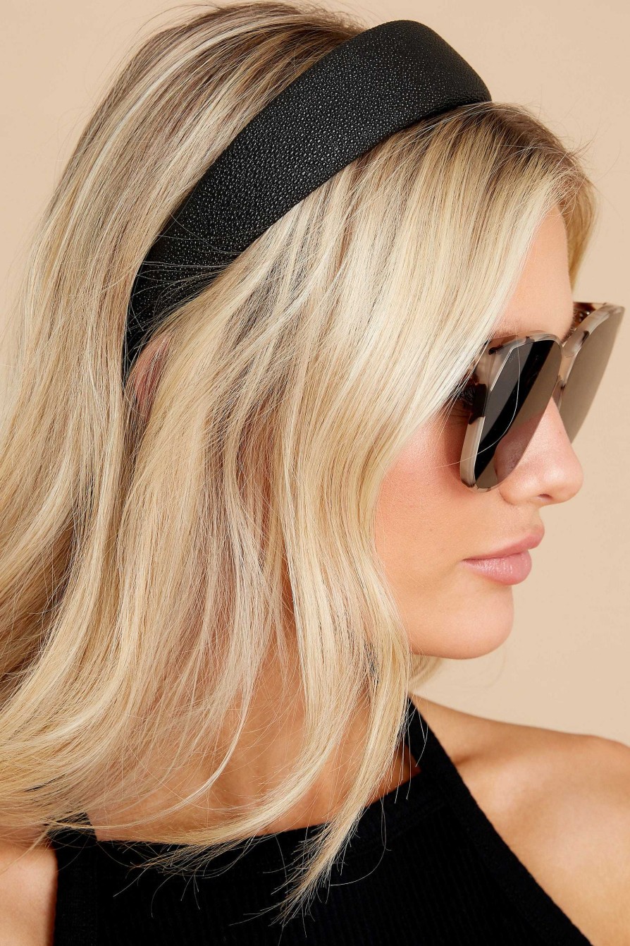 Accessories Red Dress Hair Accessories | Far From Over Headband Black