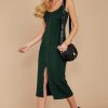 Clothing Dress Forum Midi Dresses | Check The Agenda Midi Dress Hunter Green