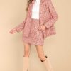 Clothing Red Dress Two Piece Sets | Just Us Tweed Skirt Magenta