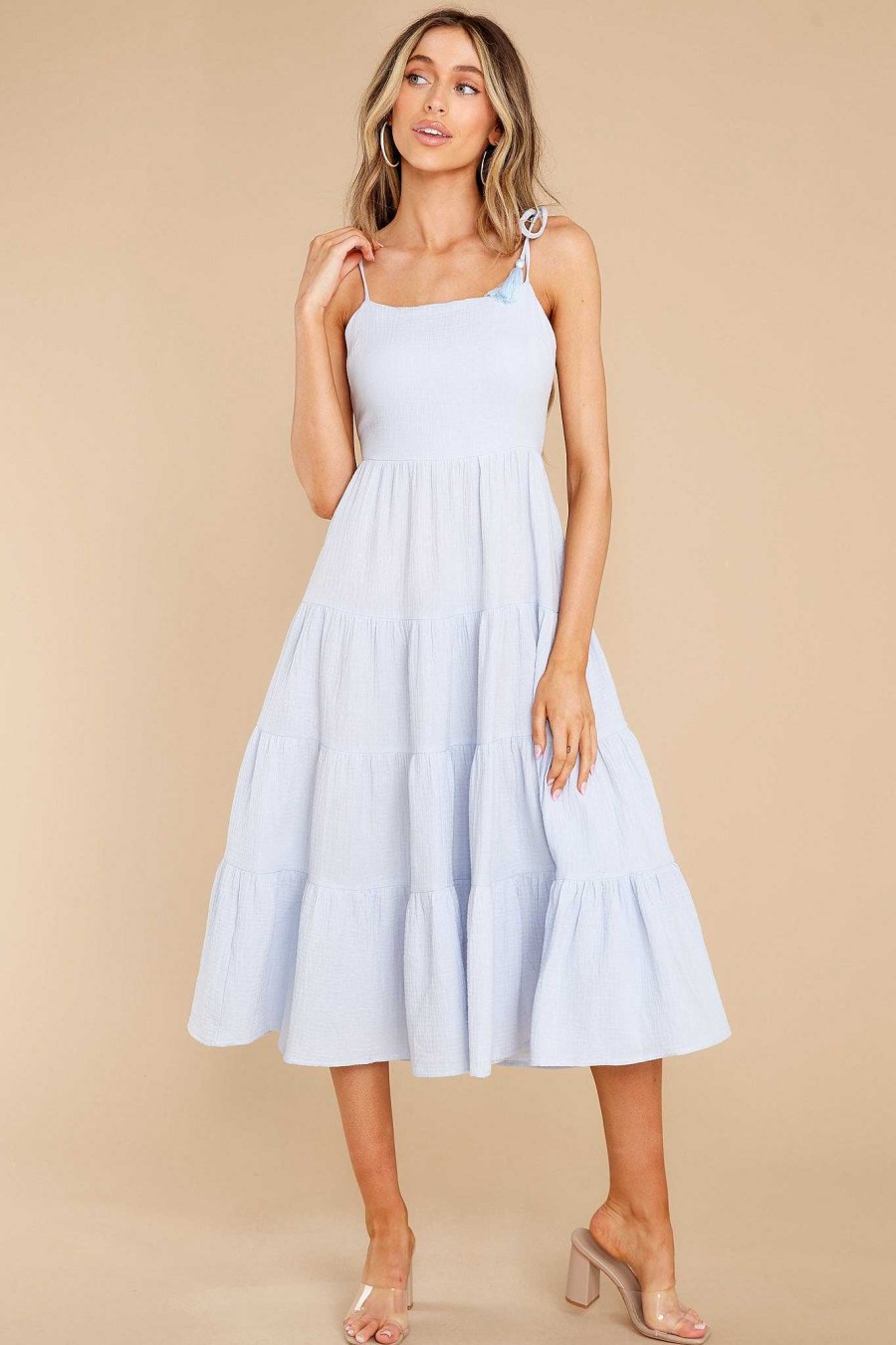 Clothing Red Dress Midi Dresses | Eternal Hope Midi Dress Light Blue