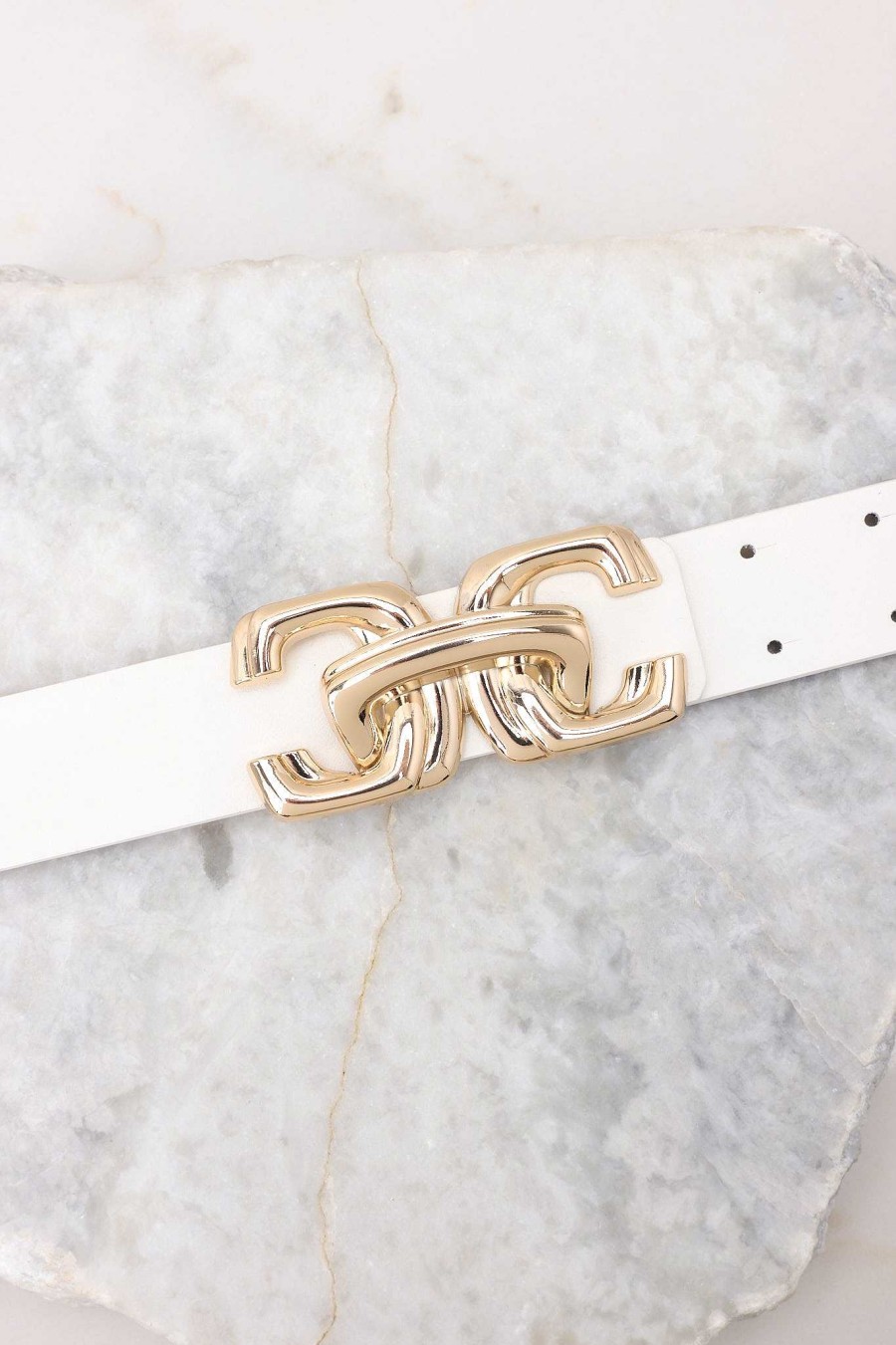 Accessories Red Dress Belts | Let Loose Belt White