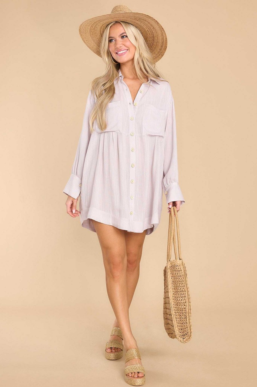 Clothing Red Dress Mini Dresses | My Next Adventure Dress Grey