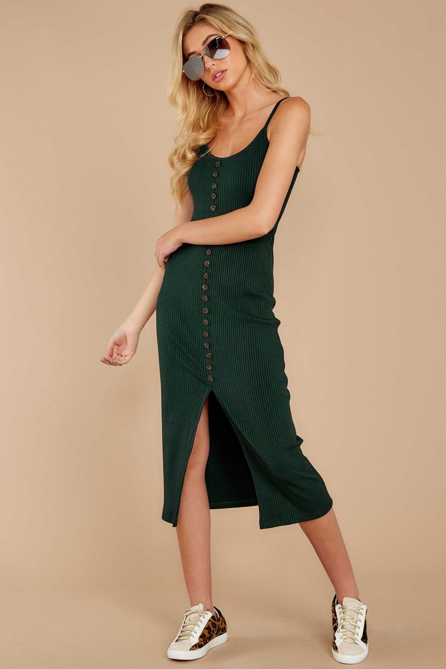 Clothing Dress Forum Midi Dresses | Check The Agenda Midi Dress Hunter Green