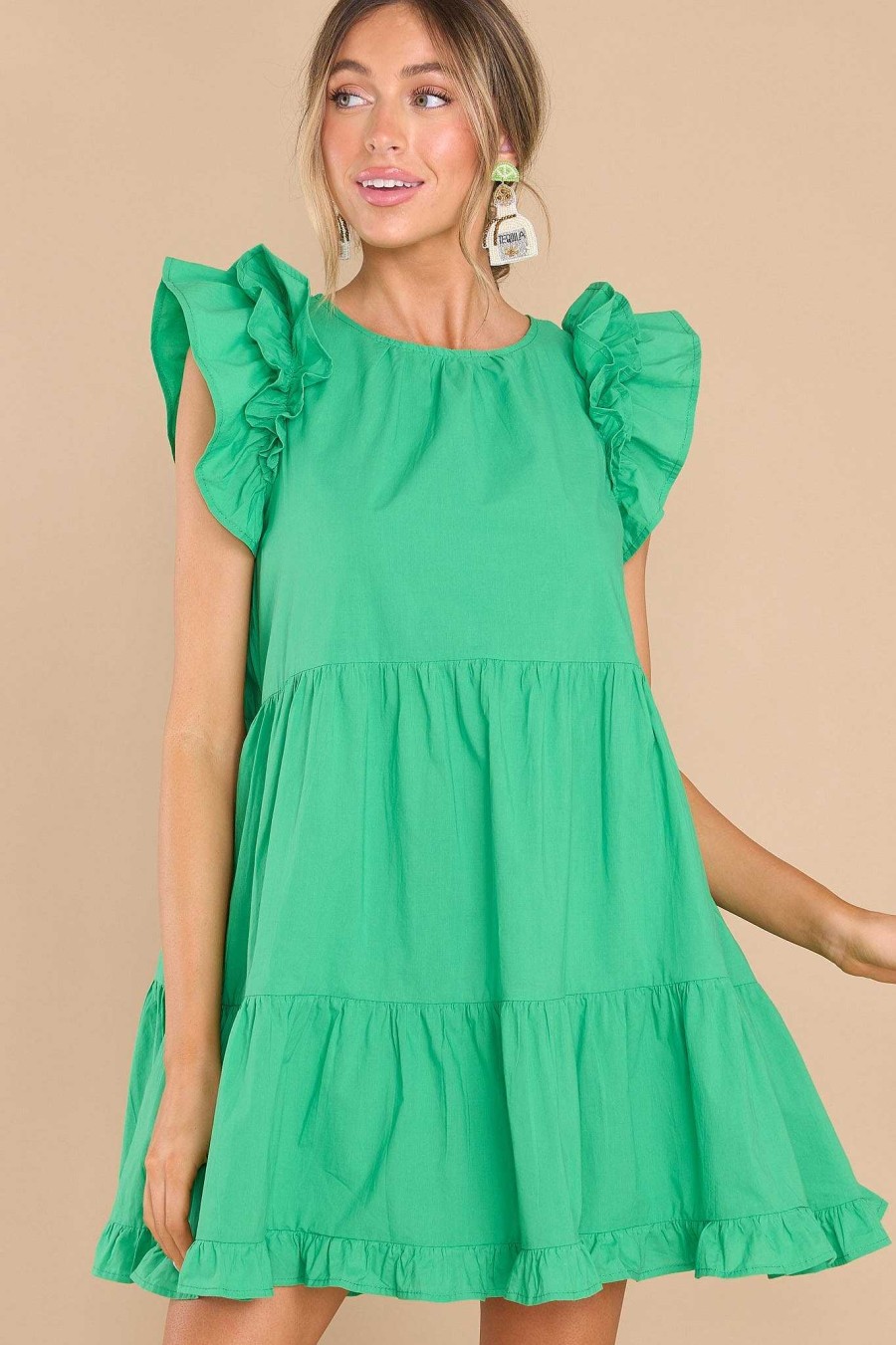 Clothing Red Dress Mini Dresses | Peaceful Love Dress Kelly Green