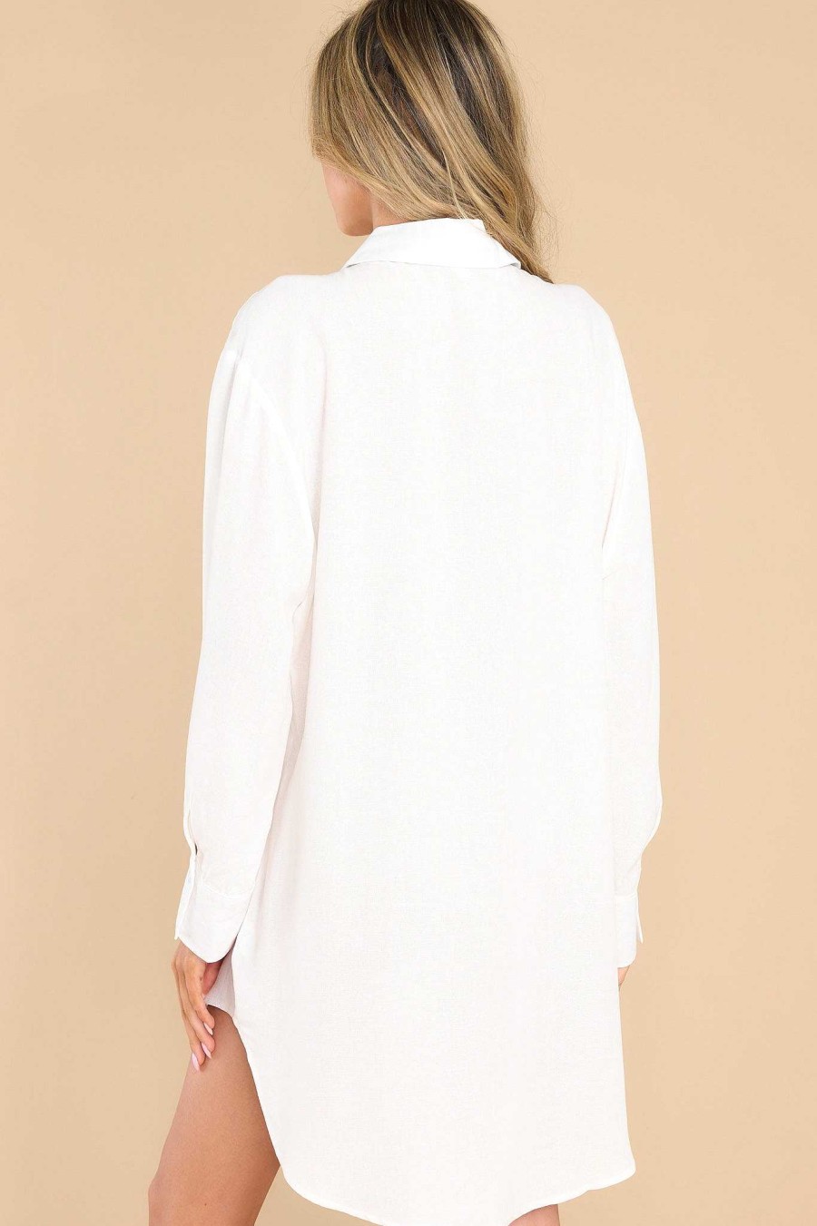 Clothing Red Dress Mini Dresses | My Everything Tunic Top White